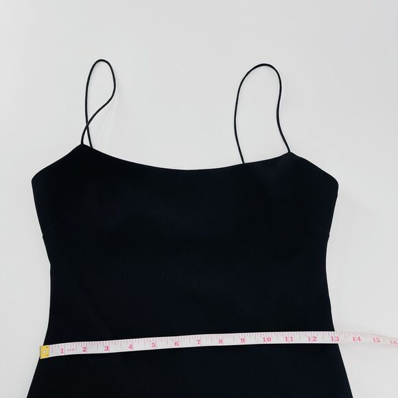 Likely Womens Dress Sz 2 Black Banks Sleeveless Flounced Ruffle Hem Crepe Sheath - Picture 9 of 11